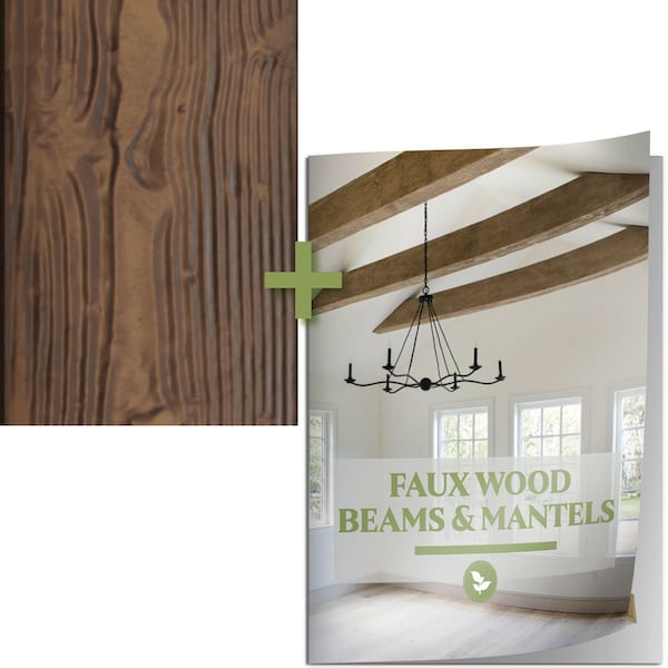 Ekena Millwork 10-inch x 7-inch SAMPLE - Sandblasted Endurathane Faux Wood Beam w/ Catalog -Premium Aged Finish SAMPLE-KIT-BMSDZD - main
